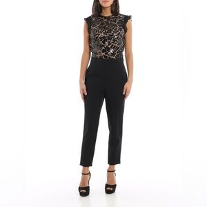 MICHAEL KORS
Black lace trimmed jumpsuit